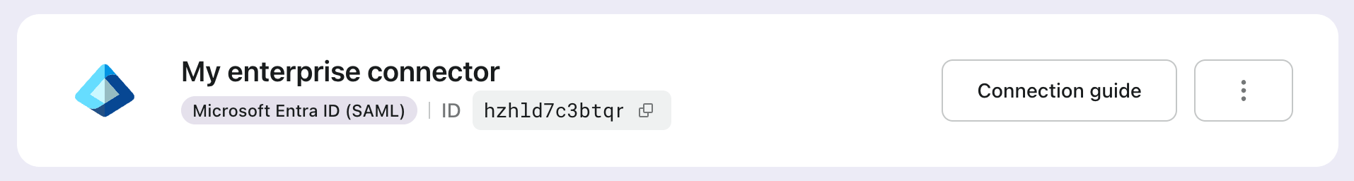 Enterprise SSO connector ID