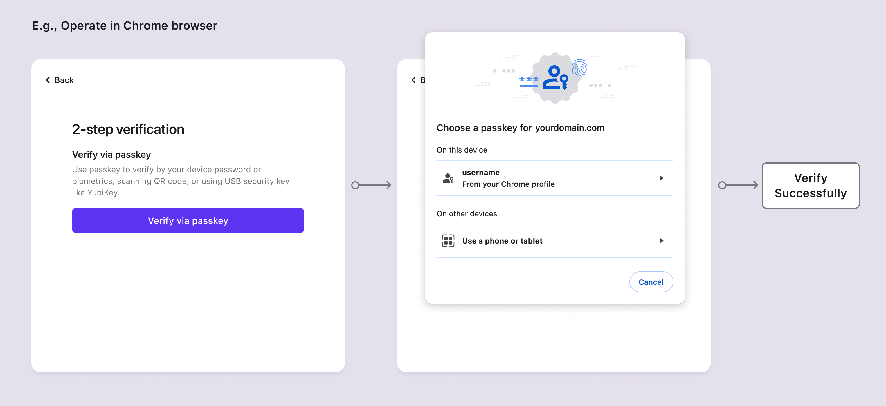 WebAuthn verification flow