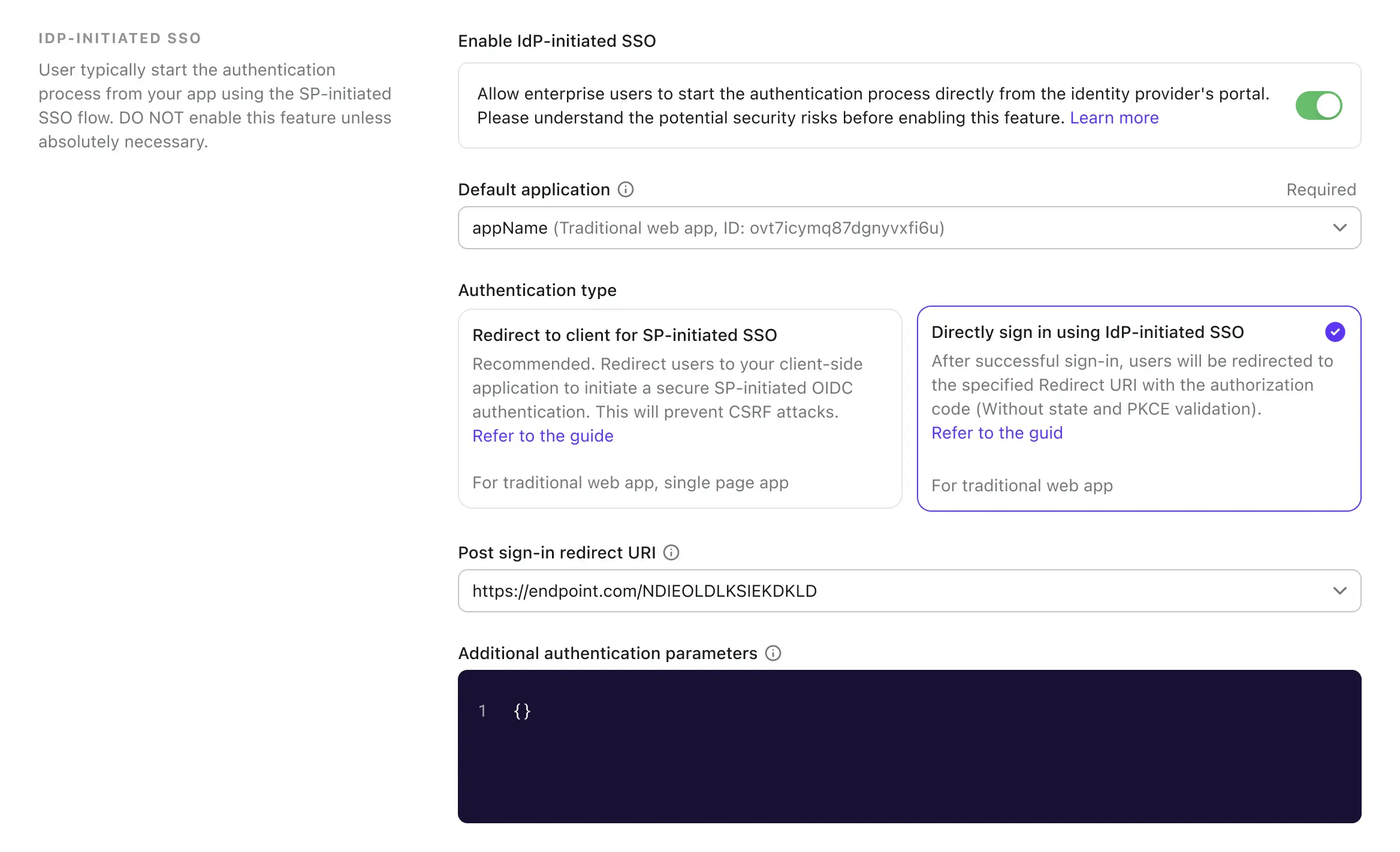 Flujo de SSO iniciado por IdP