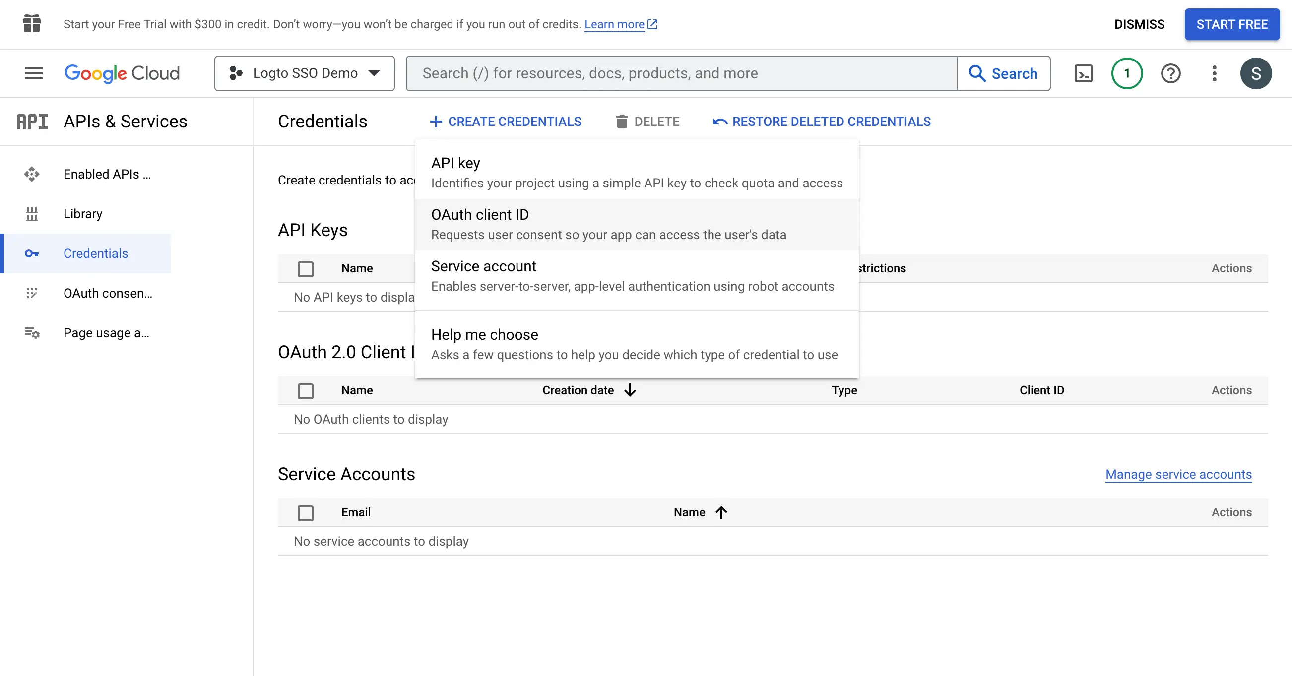 Criar credenciais do Google Workspace.webp